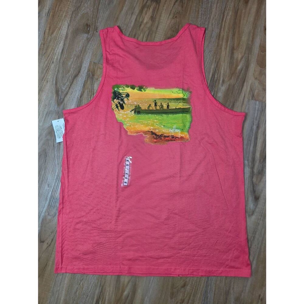 🔺️NWT Guy Harvey Coral Back In The Day Sleeveless Shirt Men's XLarge